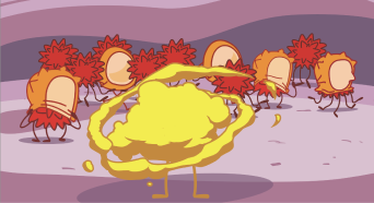 Cancer cells growing graphic