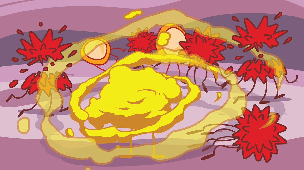 Destruction of Rapidly Growing Cells with Chemotherapy Illustration