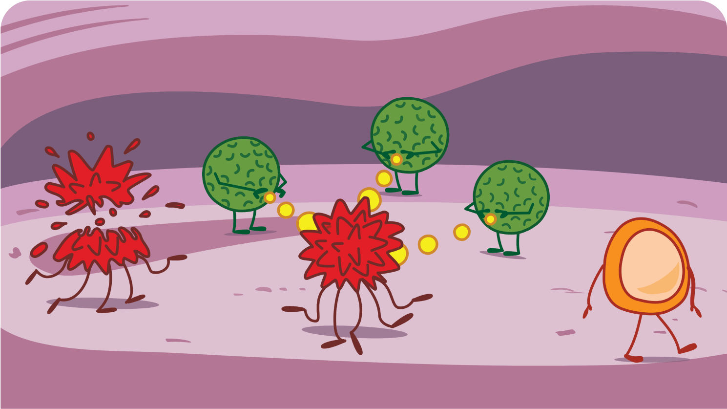 Mechanism of Immune System Illustration