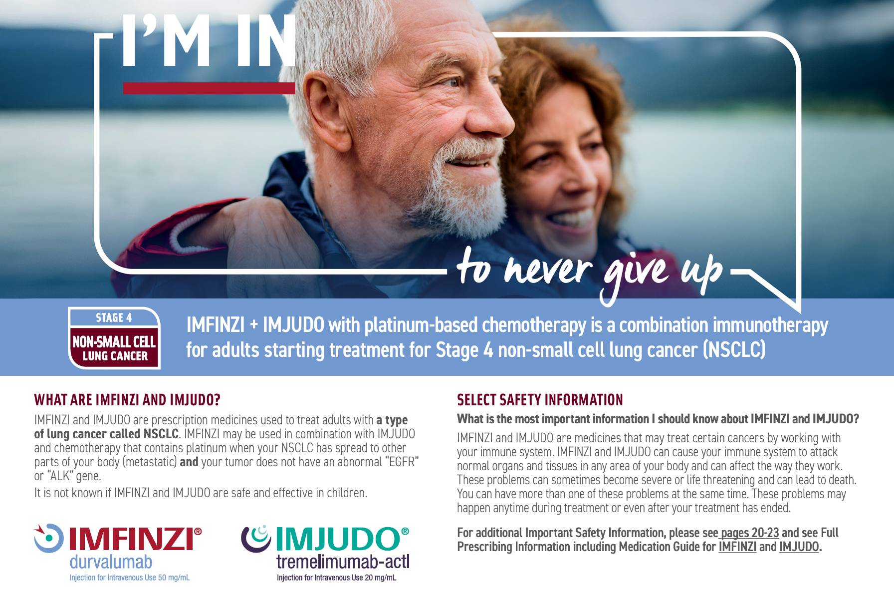 Stage 4 NSCLC with IMFINZI and IMJUDO with Chemotherapy